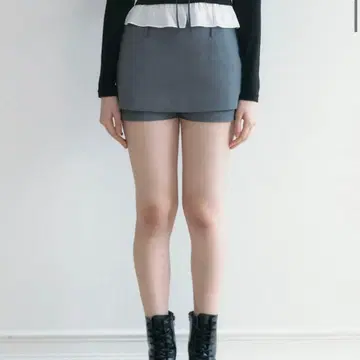 Not your rose 모아 스커트 팬츠 그레이