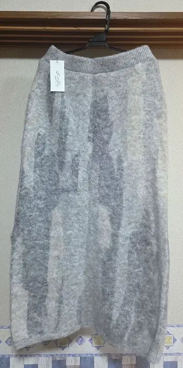 RADIATE 모헤어 디자인 니트 스커트 (그레이)