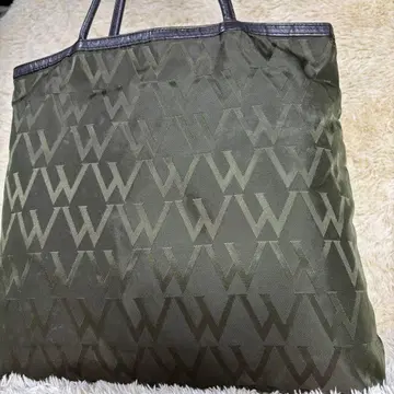 긴자 와코 WAKO 토트백 나일론 짙은 녹색 토트백 대용량 A4