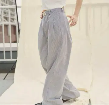 common gull products. 스트라이프 와이드 팬츠