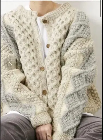 [ 하자품 ] 저널 스탠다드 CS 아란 니트 가디건