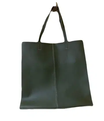 다크 그린 가죽 토트백