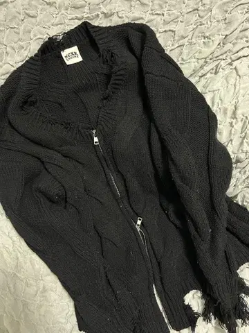 NCXK ENGINE 블랙 니트 가디건 긴팔