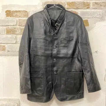 새상품급 양가죽 레어 디자인 블랙 가죽 자켓 M