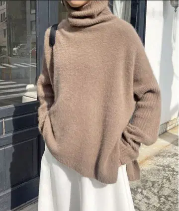 [ 택 포함 새상품 ] Spick and Span 폭스 울 롱 리브 터틀