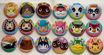 동물의 숲 캔뱃지 전 18종