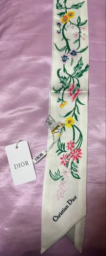 꽃무늬 스카프 미사용 택 포함