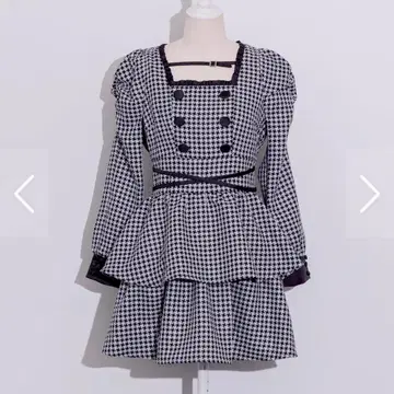 pium 피움 크로스 벨트 티어드 원피스