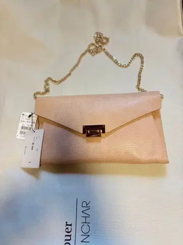 미사용 새상품 YAMADAYA 핑크 베이지 엔벨로프 숄더백