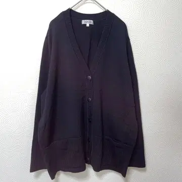 새상품급 미카레이디 V넥 가디건 블랙 모 100% LL