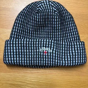 레어 NOAH 니트 모자 블랙 그레이