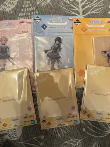 제일복권 아이돌마스터 샤이니 컬러즈 3~5 아크릴 스탠드 & 안내장