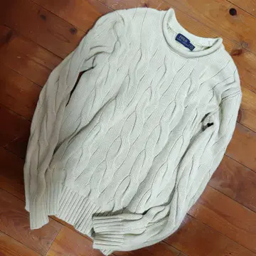 착용컷 폴로 랄프로렌 두꺼운 케이블 니트 롤넥