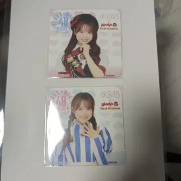 쿠라노오 나루미 AKB48 웬디즈 퍼스트 키친 한정판 코스터 2종