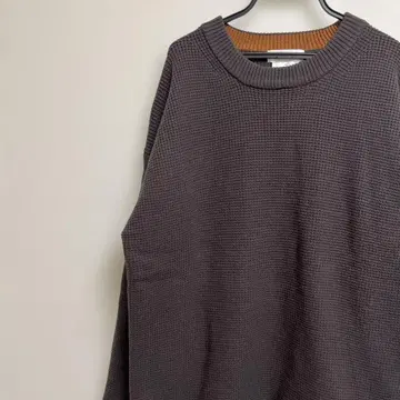 CIAOPANIC TYPY 크루넥 니트 배색 절개 차콜 그레이 M