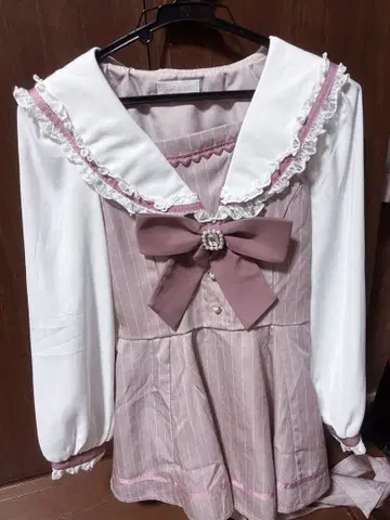 리즈리사 LIZLISA 세일러 셋업 핑크