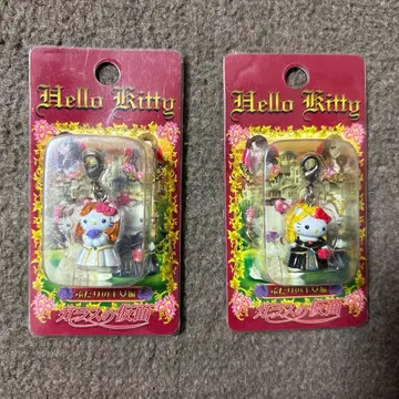 헬로키티 스트랩 유리 가면 2개 세트