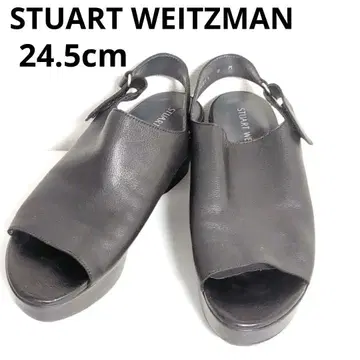 STUART WEITZMAN 블랙 오픈토 샌들 24.5cm