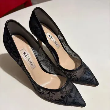 새상품급 DIANA 네이비 레이스 펌프스 22cm