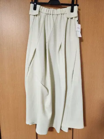 야마다야 FENNEL 플레어 스커트 베이지 롱 기장 턱