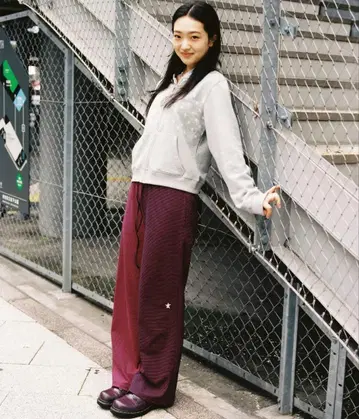 MUSINSA 무신사 한국 WEBHOUSE 트위스터 니트 팬츠 - 핑크