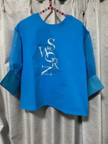 LASUD 그래픽 T셔츠 파랑 38