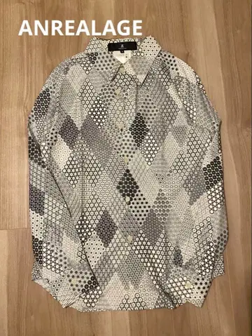 ANREALAGE 기하학 패턴 셔츠 사이즈 2