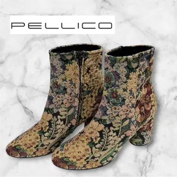 [ 새상품급 ] PELLICO 펠리코 숏부츠 꽃무늬 고블랑
