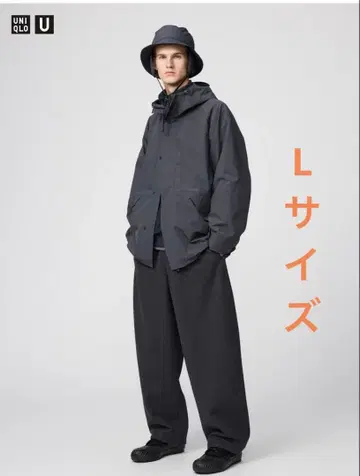 UNIQLO U 브러쉬드 맨투맨 와이드 팬츠 다크 그레이 L