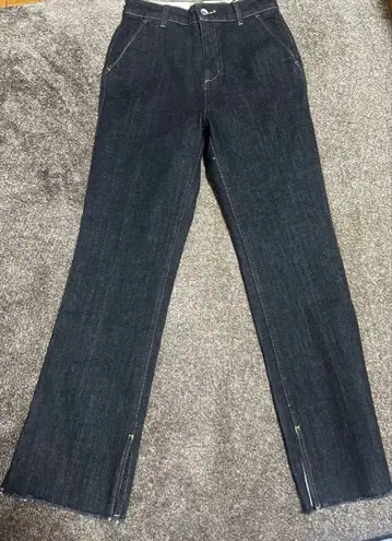 [ 미사용 새상품 ] Aga 사이드 슬릿 데님 팬츠 블랙