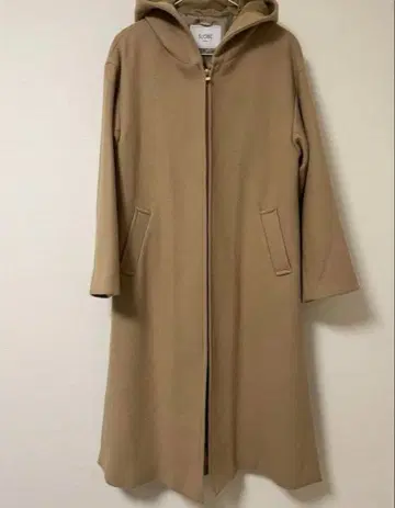 SLOBE IENA 후드 부착 롱 코트 베이지