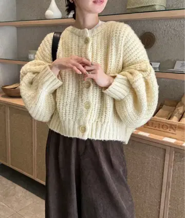 selectMOCA by son 볼륨 슬리브 오버 가디건