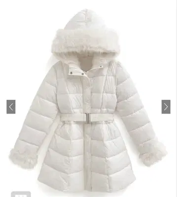 GRL 벨트 부착 퍼 A라인 다운 코트[kd79]