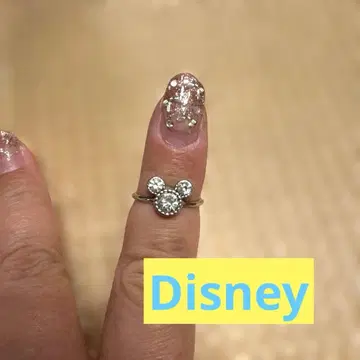 미키 모양 크리스탈 반지 약 11호~프리 사이즈