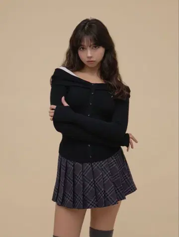 andmary Shannon tulle knit tops black