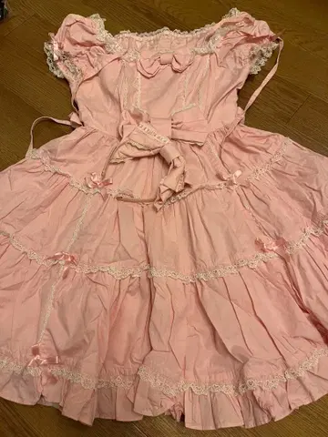 세트 Angelic Pretty 핑크 리본 원피스 머리띠