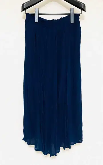 [ ikka ] 네이비 플리츠 롱 스커트 L 사이즈 이카