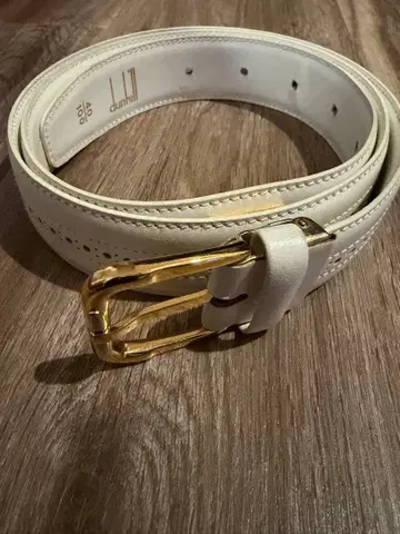 빈티지 dunhill 로고 레어 화이트 벨트