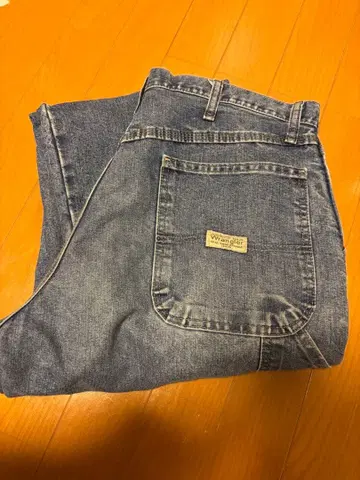 Wrangler 데미지 블루 데님