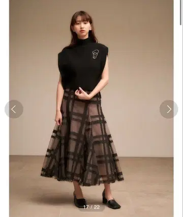 샤샤 자수 스커트 snidel