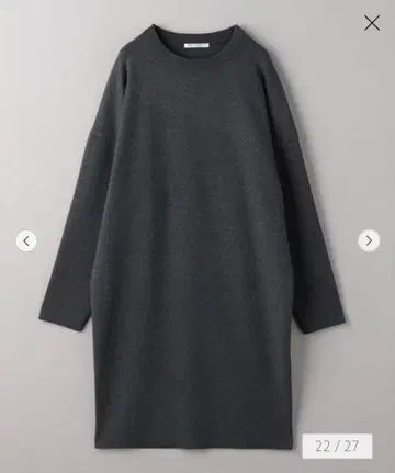 크루넥 미들 니트 원피스