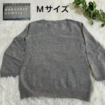 MARGARET HOWELL 캐시미어 혼방 얇은 소재 니트 그레이