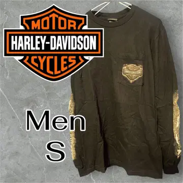 Harley-Davidson 샵T 긴팔 하와이 암 로고 S 구제 의류