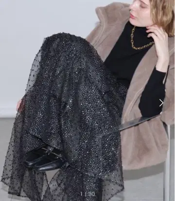 카듀네 키라키라 도트 스커트