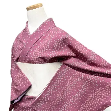 미착용 코몬 워셔블 기모노 벚꽃 꽃 세로줄 기모노 123b d ms