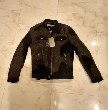 ZARA MAN 싱글 라이더 자켓 다크 브라운/블랙 M