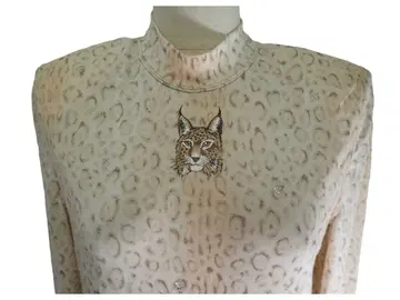 이타리야 GK 레오파드 하이넥 티셔츠 11 애니멀 스톤