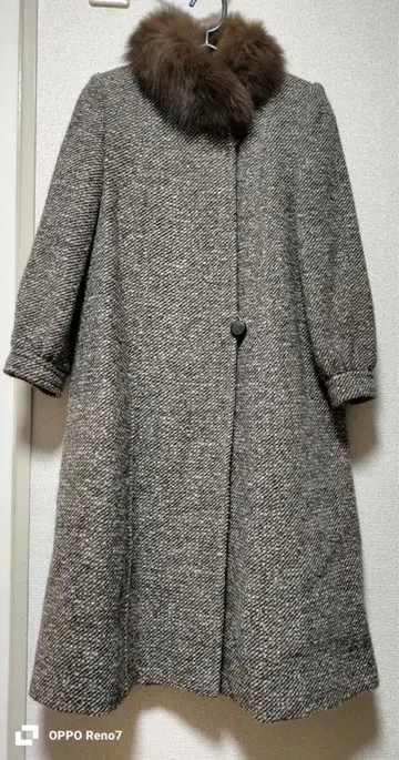 COJANA 울 코트, 퍼 칼라