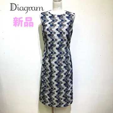 새상품 Diagram 슬리브리스 하트 레이스 원피스 사이즈 42 일본제