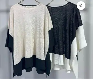 MARGAUX VINTAGE 바이컬러 돌먼 니트